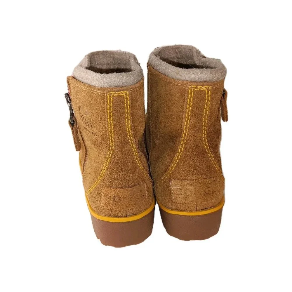 Sorel Meadow Women’s sz 8.5 Tan Brown Zip Waterproof Suede Boots NL2189 287 - Picture 13 of 14